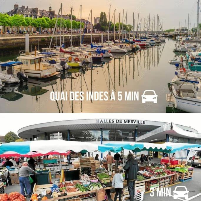 T3 Proche Centre Ville Gare Sncf Plage Avec Parkink Prive Lorient Exterior foto